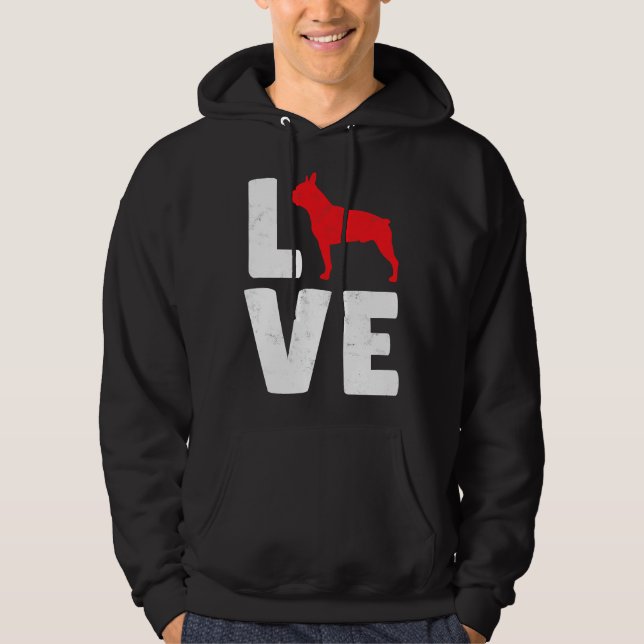 Veste À Capuche Chien de Boston Terrier (Devant)