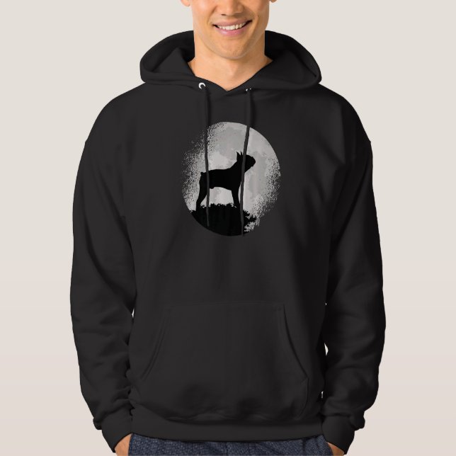 Veste À Capuche Chien de Boston Terrier Retro 1 (Devant)