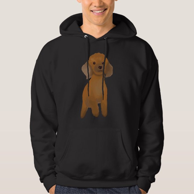 Veste À Capuche Chien de caniche Brown (Devant)