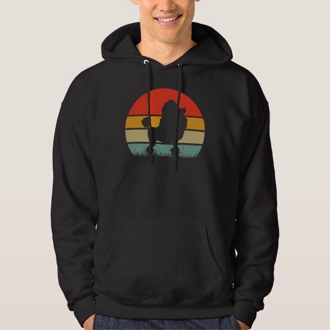 Veste À Capuche Chien de caniche Vintage rétro (Devant)