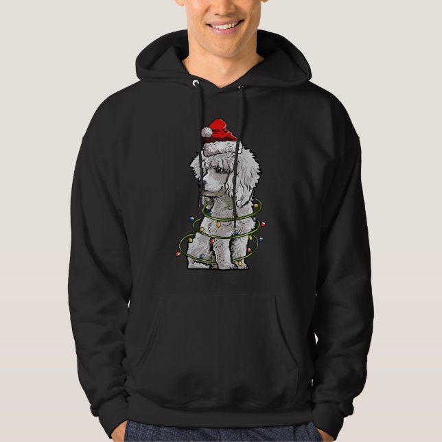 Veste À Capuche Chien de canicule mignon Père Noël Joyeux Noël (Devant)