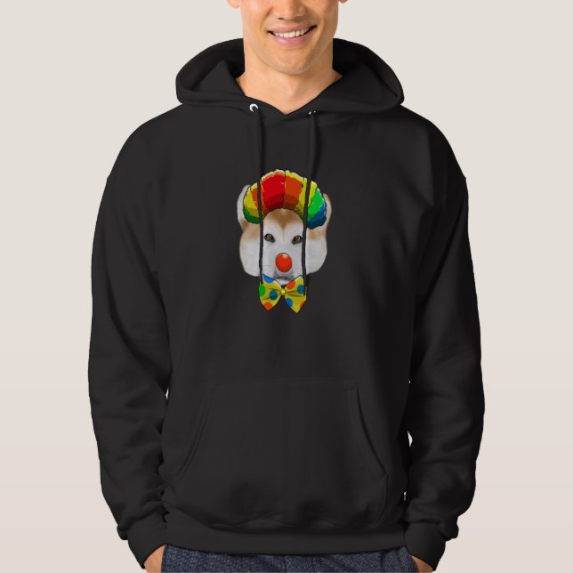 Veste À Capuche Chien de cirque clown Akita (Devant)
