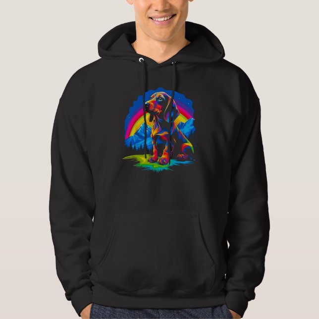 Veste À Capuche Chien de design Dachshund (Devant)