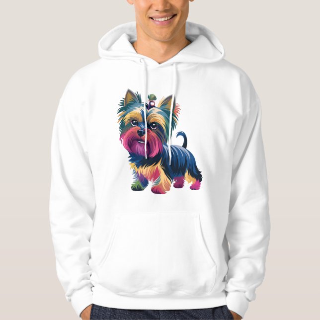 Veste À Capuche Chien de Graffiti Urbain (Devant)