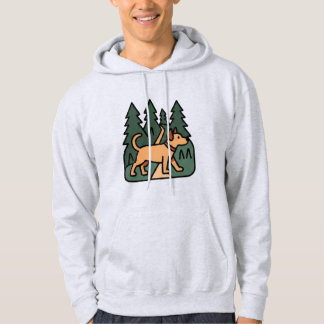 Veste À Capuche chien en randonnée d'aventure dans la forêt