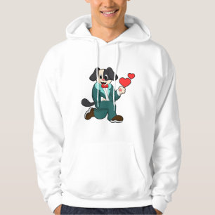 Veste À Capuche Chien en tenue de marié avec costume et cravate
