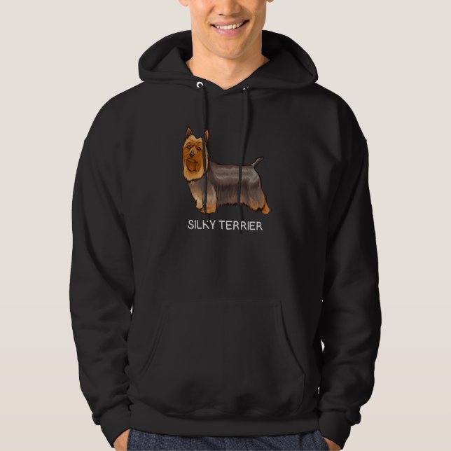 Veste À Capuche Chien fou de Silky Terrier (Devant)