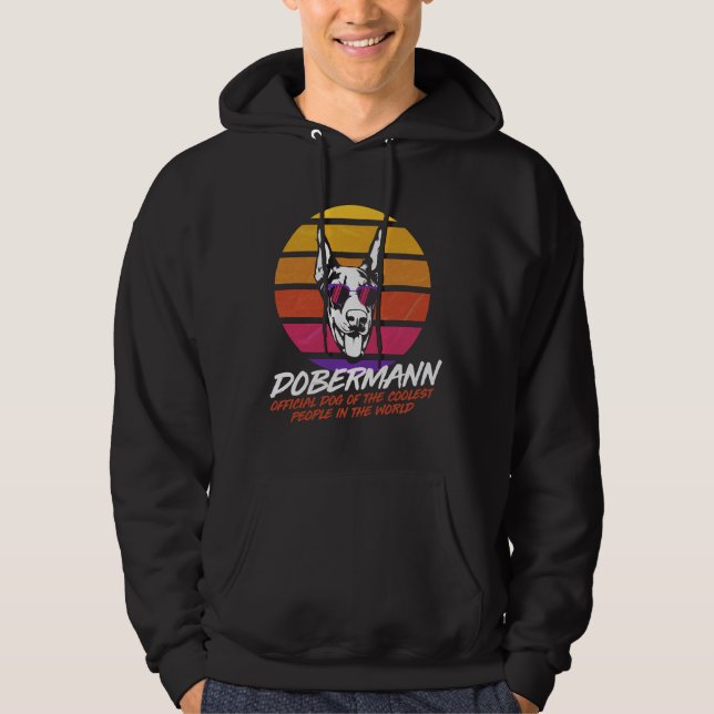 Veste À Capuche Chien le plus frais Dobermann (Devant)