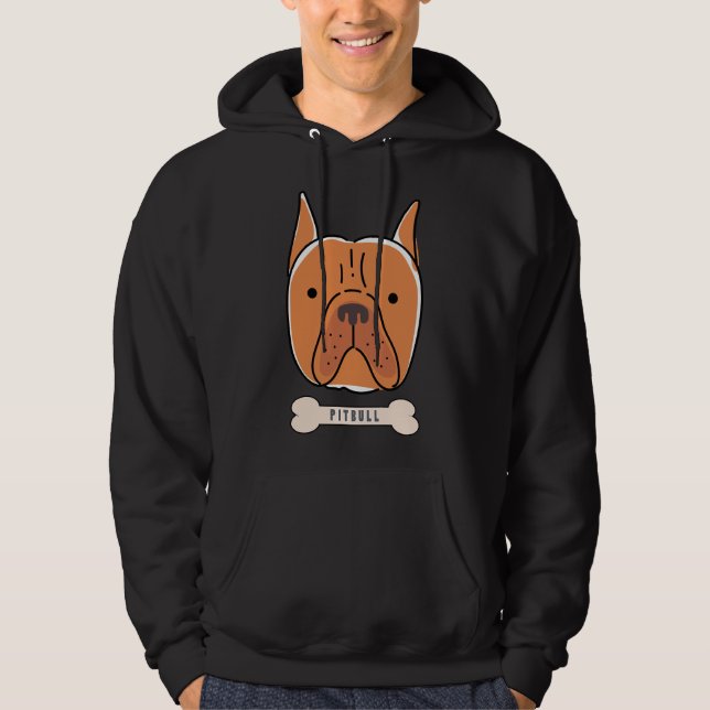 Veste À Capuche Chien Pitbull Animaux (Devant)