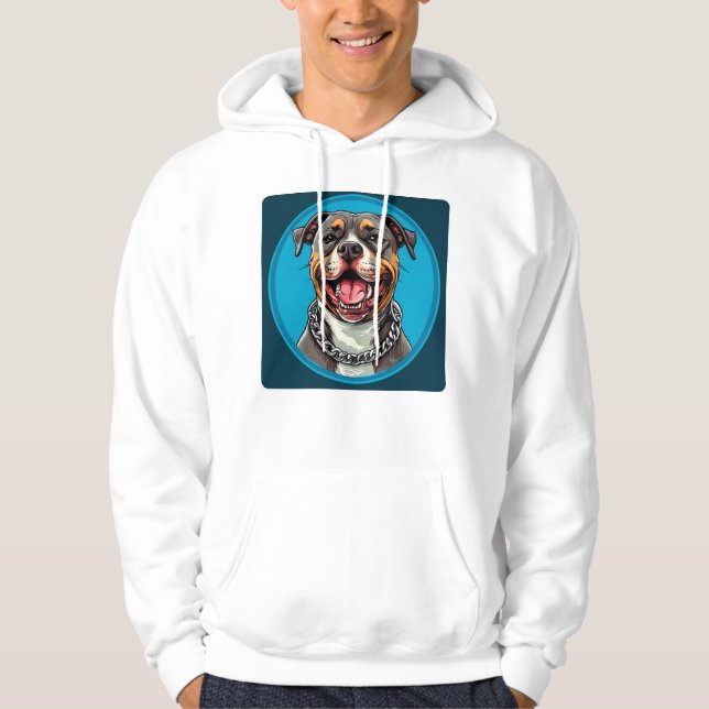 Veste À Capuche Chien Pitbull Cool (Devant)