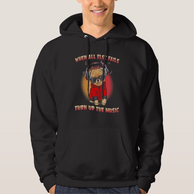 Veste À Capuche Chien Poménarien Quand Tout Le Reste Échoue Monte  (Devant)