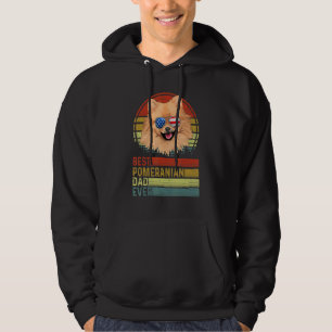 Veste À Capuche Chien Vintage Meilleur Père Poméranien Jamais Père