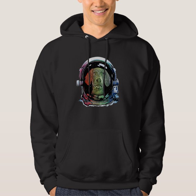 Veste À Capuche Chien Weimaraner Astronaute Chien   (Devant)