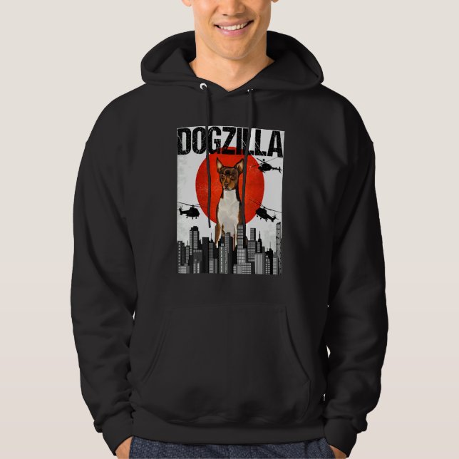 Veste À Capuche Chienzilla Dogzilla Jouet japonais Fox Terrier (Devant)