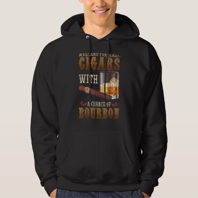 Veste À Capuche Chiffre De Prévision De Fin De Semaine Et Whiskey  (Devant)