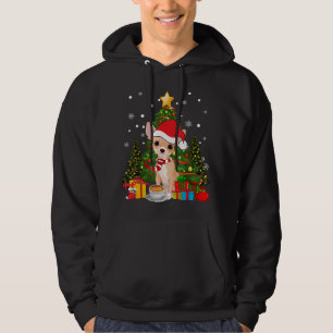 Veste À Capuche Chihuahua Chien Noël Est Café Cadeau Arbre Léger