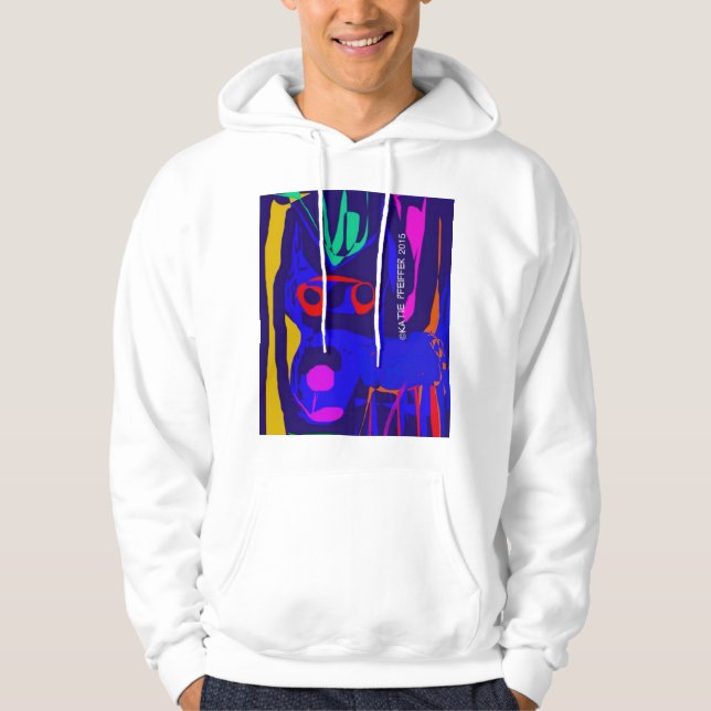 Veste À Capuche Chihuahua d'art pop (Devant)