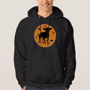 Veste À Capuche Chihuahua Halloween Bat Silhouette Funny Chihuahua