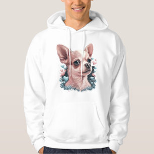 Veste À Capuche Chihuahua mignon chien de belles fleurs fille