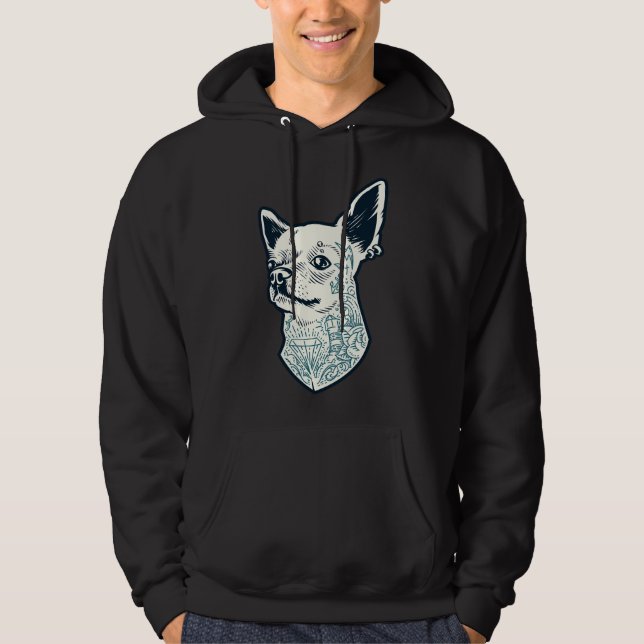 Veste À Capuche Chihuahua Tattoo (Devant)