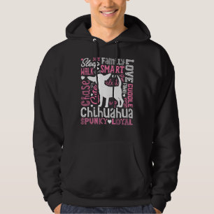 Veste À Capuche Chihuahua Typographie Pour Hommes Femmes Garçons F