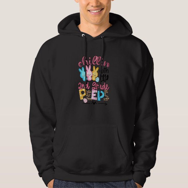 Veste À Capuche Chillin avec mes lapins de 2e année Enseignement d (Devant)