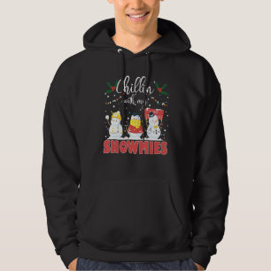 Veste À Capuche Chillin avec mes neiges Père Noël Snowman Scarf Li
