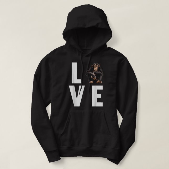Veste À Capuche Chimpanzés Chimpanzé (Design devant)