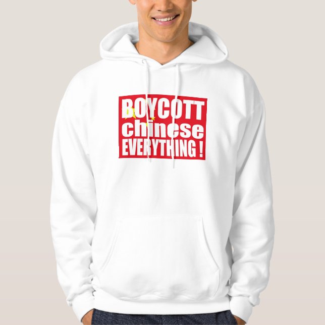 Veste À Capuche Chinois de BOYCOTT TOUT - le Thibet libre ! (Devant)