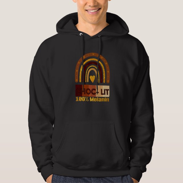 Veste À Capuche Choc Lit 100 Melanin Black Pride Histoire Bhm Afri (Devant)