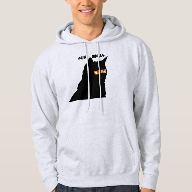 Veste À Capuche Chocolat Chat est Fur Ninja (Devant)
