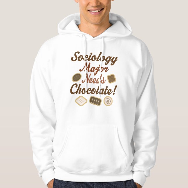 Veste À Capuche Chocolat principal de sociologie (Devant)