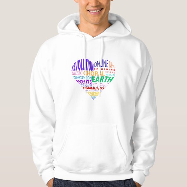 Veste À Capuche Choir of the Earth Word Cloud Colour (Devant)