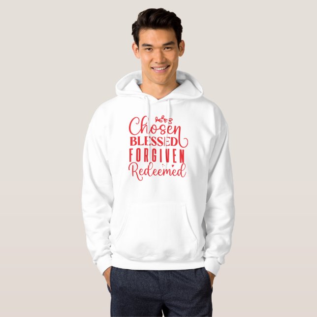 Veste À Capuche Choisis Bénis Pardonnés Rachetés Foi (Devant entier)