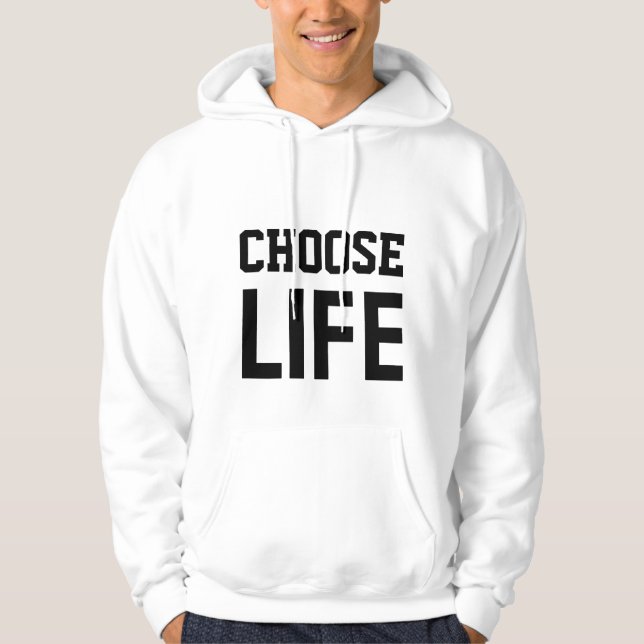 VESTE À CAPUCHE CHOISISSEZ LA VIE  (Devant)