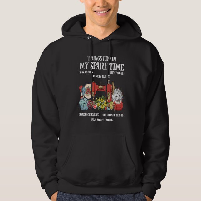 Veste À Capuche Choses que je fais pendant mon temps libre Couture (Devant)