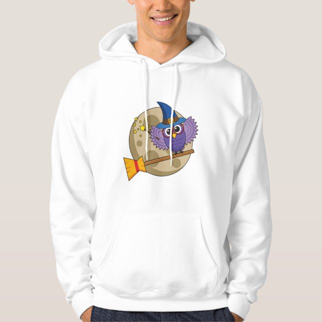 Veste À Capuche Chouette de l'Assistant de dessin animé volant sur (Devant)