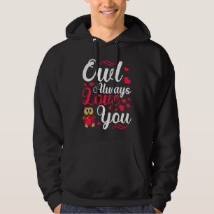 Veste À Capuche Chouette Toujours Amour Toi Saint-Valentin Animal