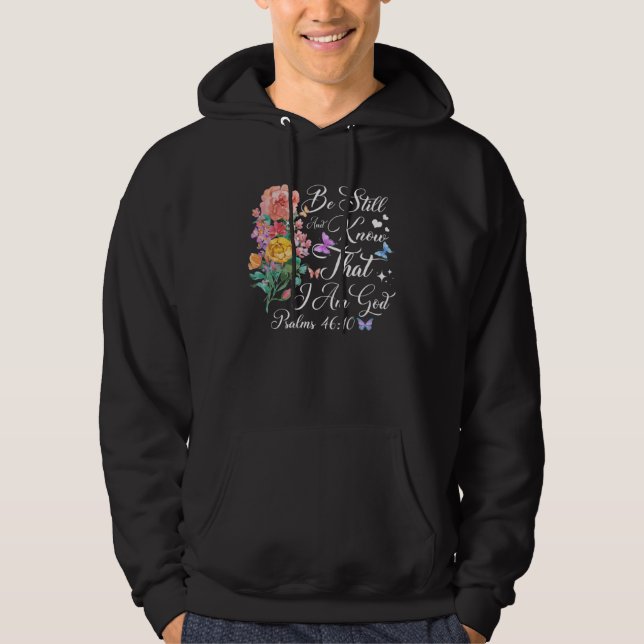 Veste À Capuche Christian Bible Verse Butterfly Flower Faith God J (Devant)