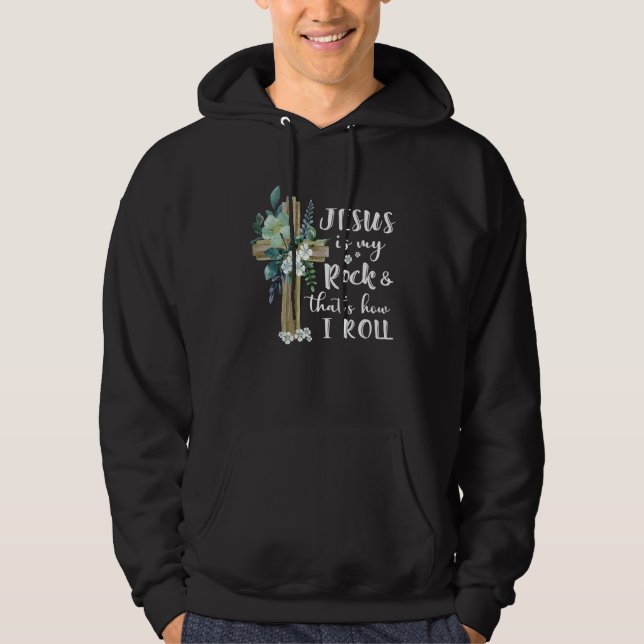 Veste À Capuche Christian Jésus Est Mon Rocher Et Comment Roulez (Devant)