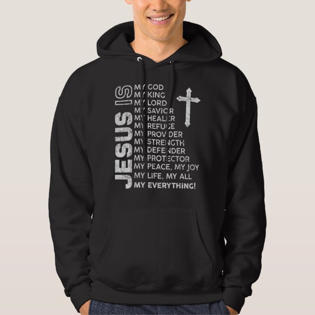 Veste À Capuche Christian Men Garçons Enfants Jésus T-ShirtEs-tu u (Devant)