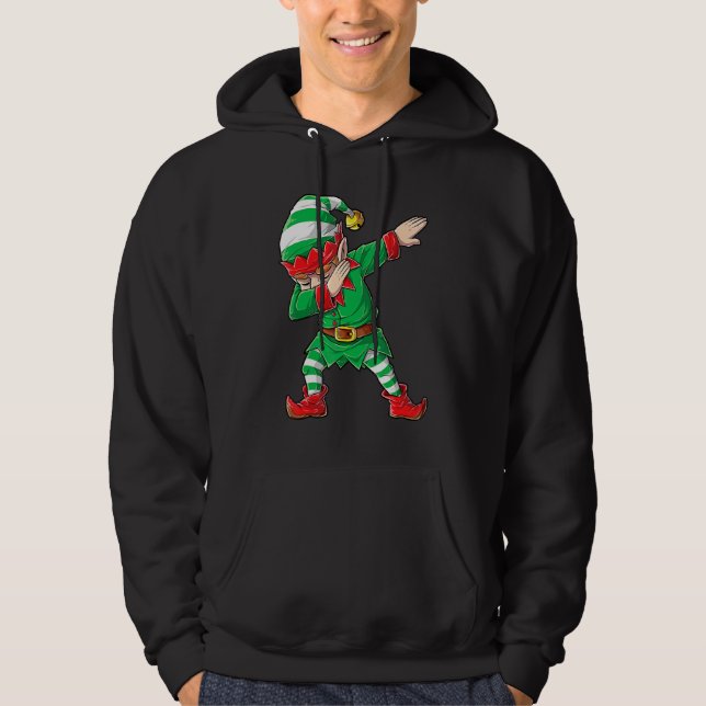 Veste À Capuche Christmas Dabbing Elf Squad Boys Men Xmas Family M (Devant)