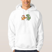 Christmas Orange Cat and T-rex