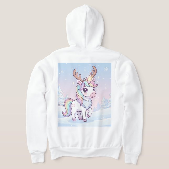 Veste À Capuche Christmas Unicorn Cute Holiday  (Couchage Retour)