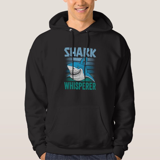 Veste À Capuche Chuchoteur de requins Animaux Requins Dents (Devant)