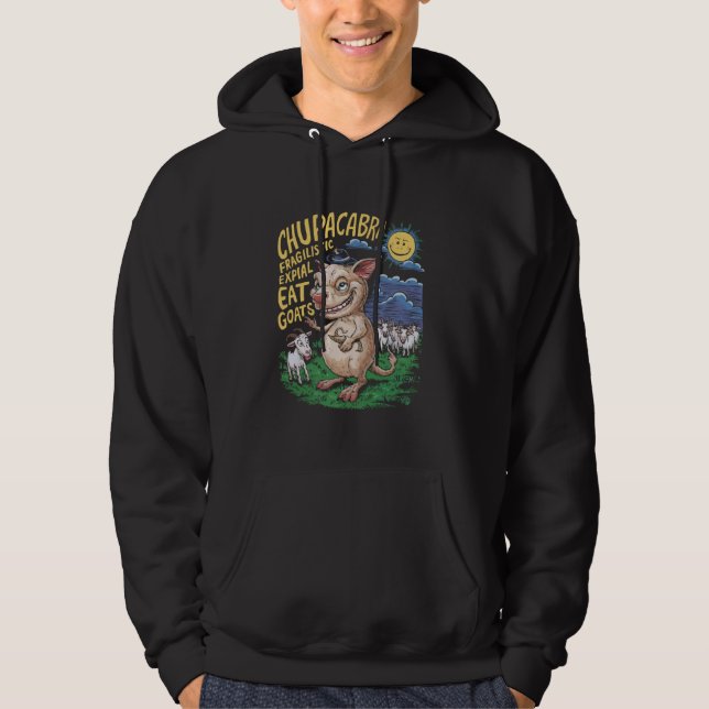 Veste À Capuche Chupacabra Créature légendaire Mythique Bête Crypt (Devant)