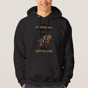 Veste À Capuche Chut Mon Café Et J'Ai Un Moment Je Vais Faire