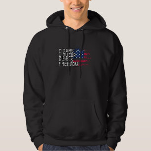 Veste À Capuche Cigars Armes Liqueurs & Liberté T Chemise Liqueurs