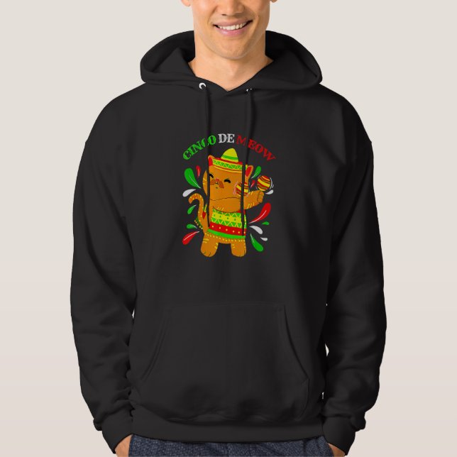 Veste À Capuche Cinco De Meow Idées Cinco De Mayo Propriétaire De  (Devant)