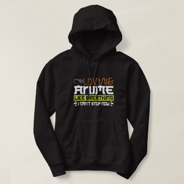 Veste À Capuche Citation Anime Drôle Aimer Anime Est Comme Respire (Design devant)